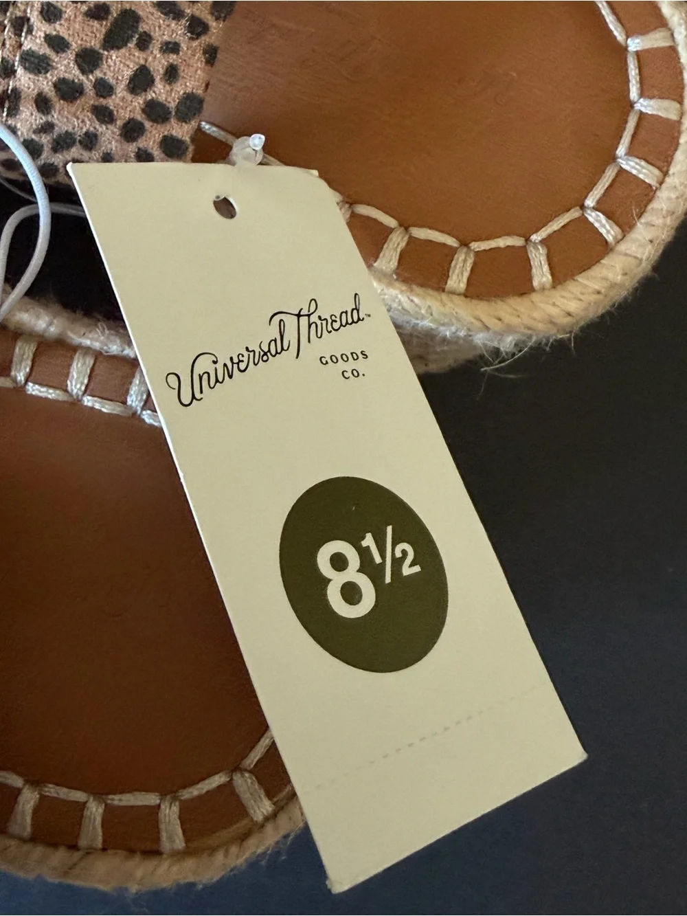 Universal Thread Leopard Print Espadrille Wedge Sandals 8.5 nwt